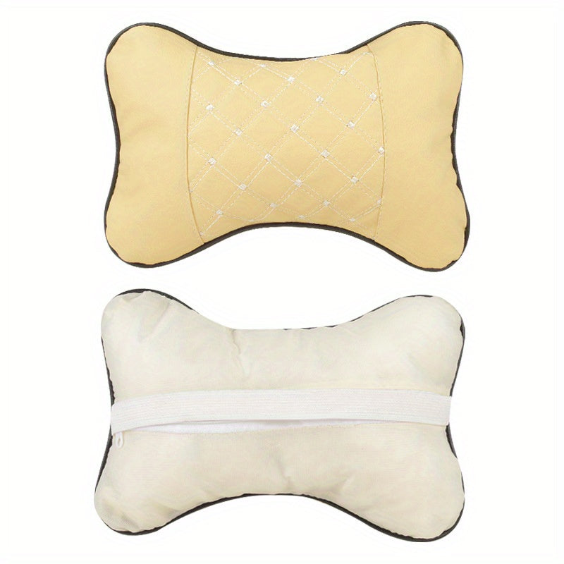 2pcs High PVC Leather Headrest for Home/Car