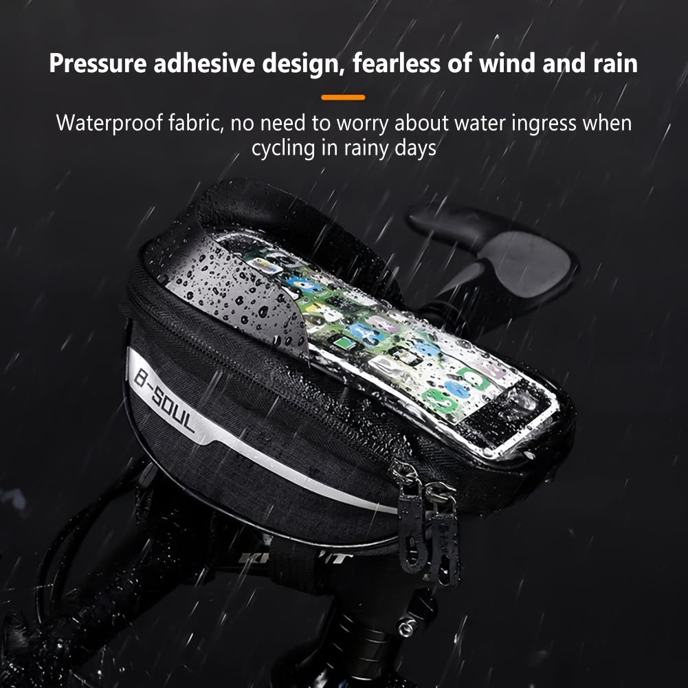 Large Capacity Bike Phone Stand Bag 6-7 inch Touch Screen Waterproof Front Frame