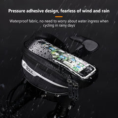 Large Capacity Bike Phone Stand Bag 6-7 inch Touch Screen Waterproof Front Frame