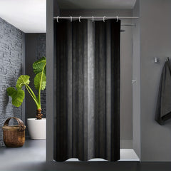Waterproof Silk Gradient Shower Curtain with 12 Hooks