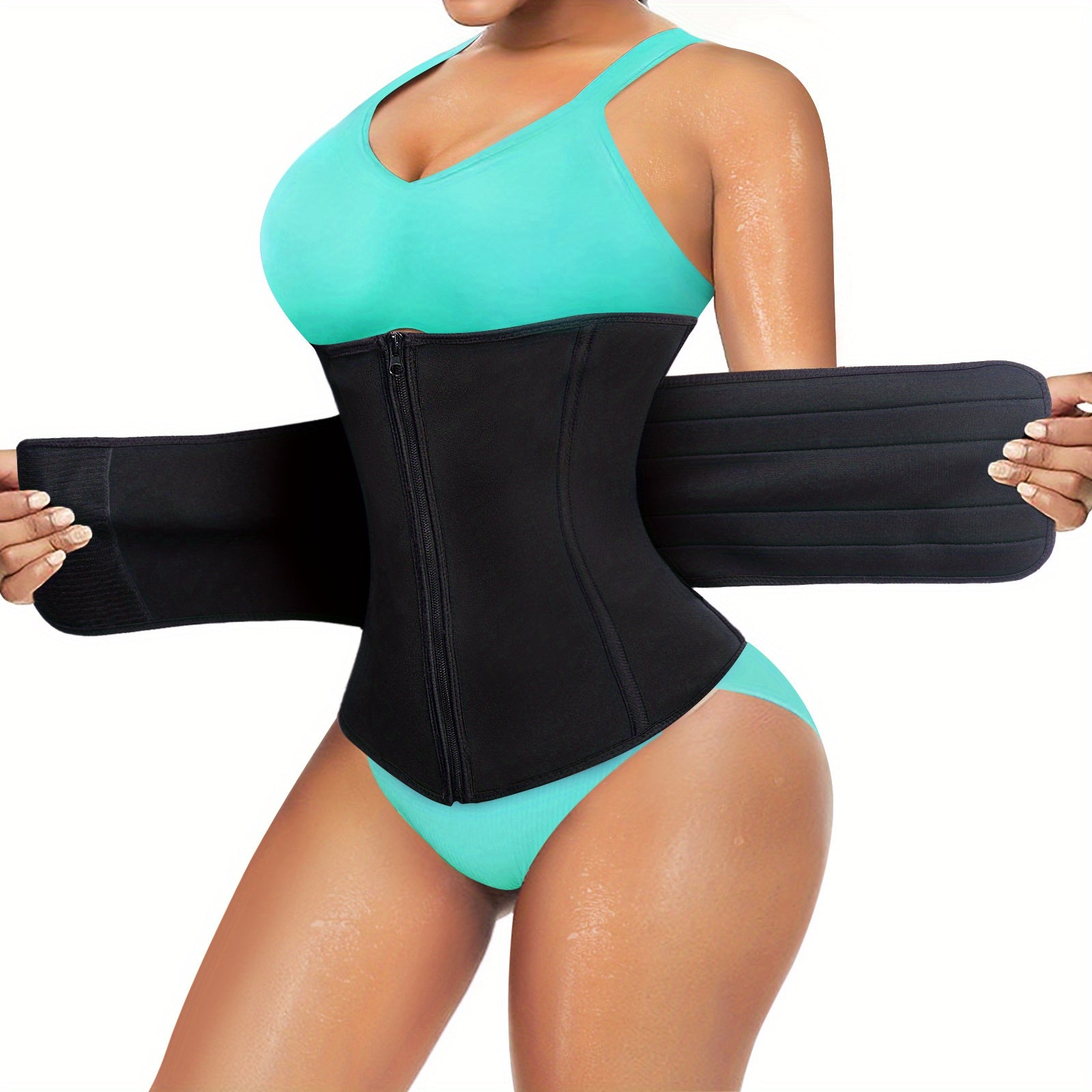 Zipper Waist Trainer Corset Belt Workout Waist Cincher Shapewear
