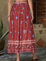 Floral Print Drawstring Waist Skirt for Women