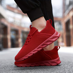 Men's Lace-up Slip-on Sneakers, Odor Resistant Athletic Shoes