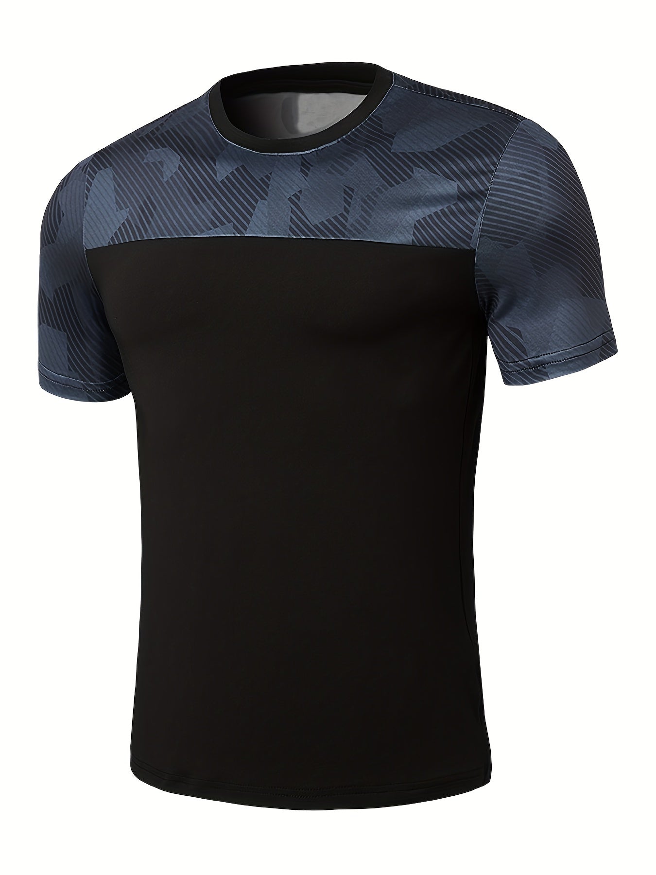 Men's Graphic T Shirt Geometry Print Breathable Crew Neck Tee Top for Summer
