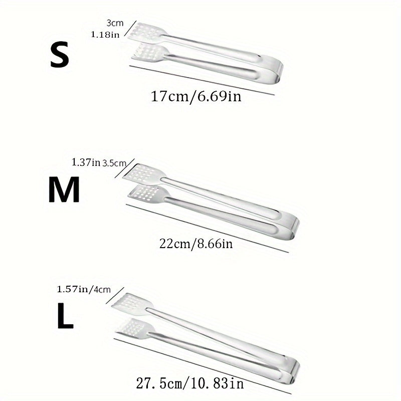 Stainless Steel BBQ Food Tong Anti Heat Bread Clip for Outdoor Camping