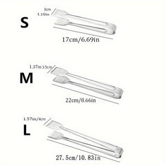Stainless Steel BBQ Food Tong Anti Heat Bread Clip for Outdoor Camping