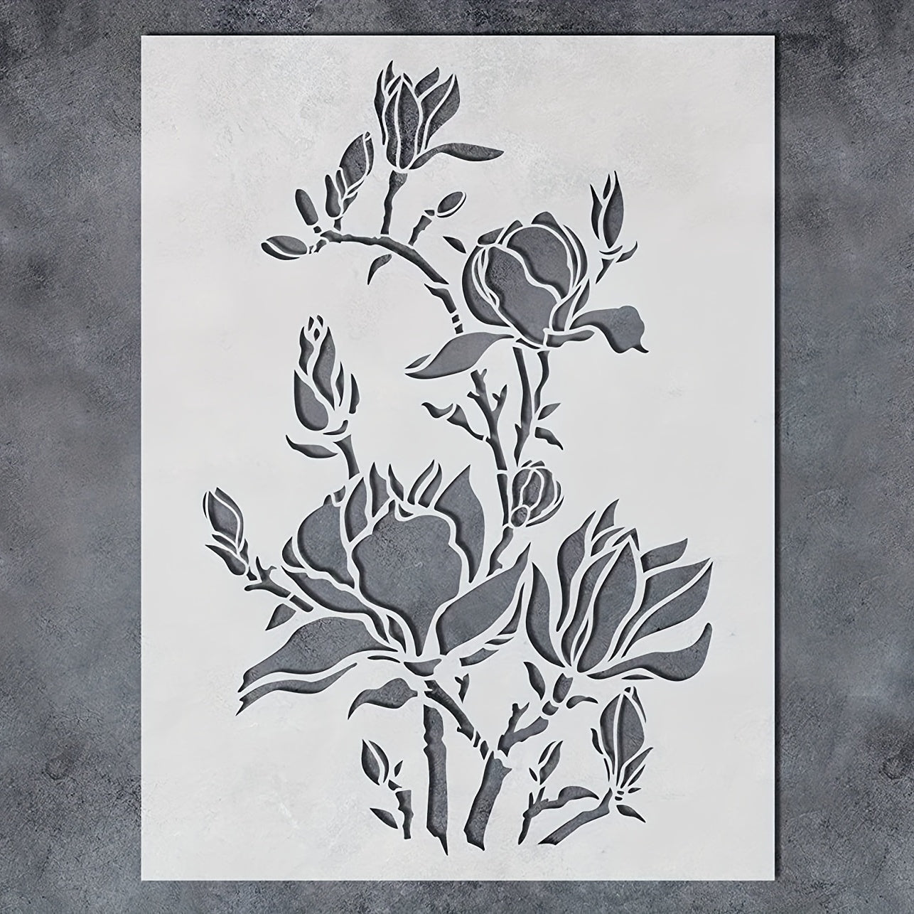 Large Magnolia Flowers Stencils - 30x40 in - Reusable DIY Art and Craft