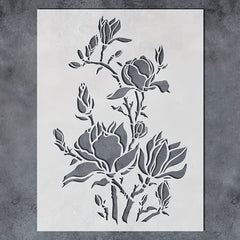 Large Magnolia Flowers Stencils - 30x40 in - Reusable DIY Art and Craft