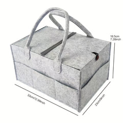 Felt Diaper Bag Organizer With Lid Baby Stuff Storage