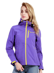 Women's Letter Embroidery Hooded Jacket Softshell Coat