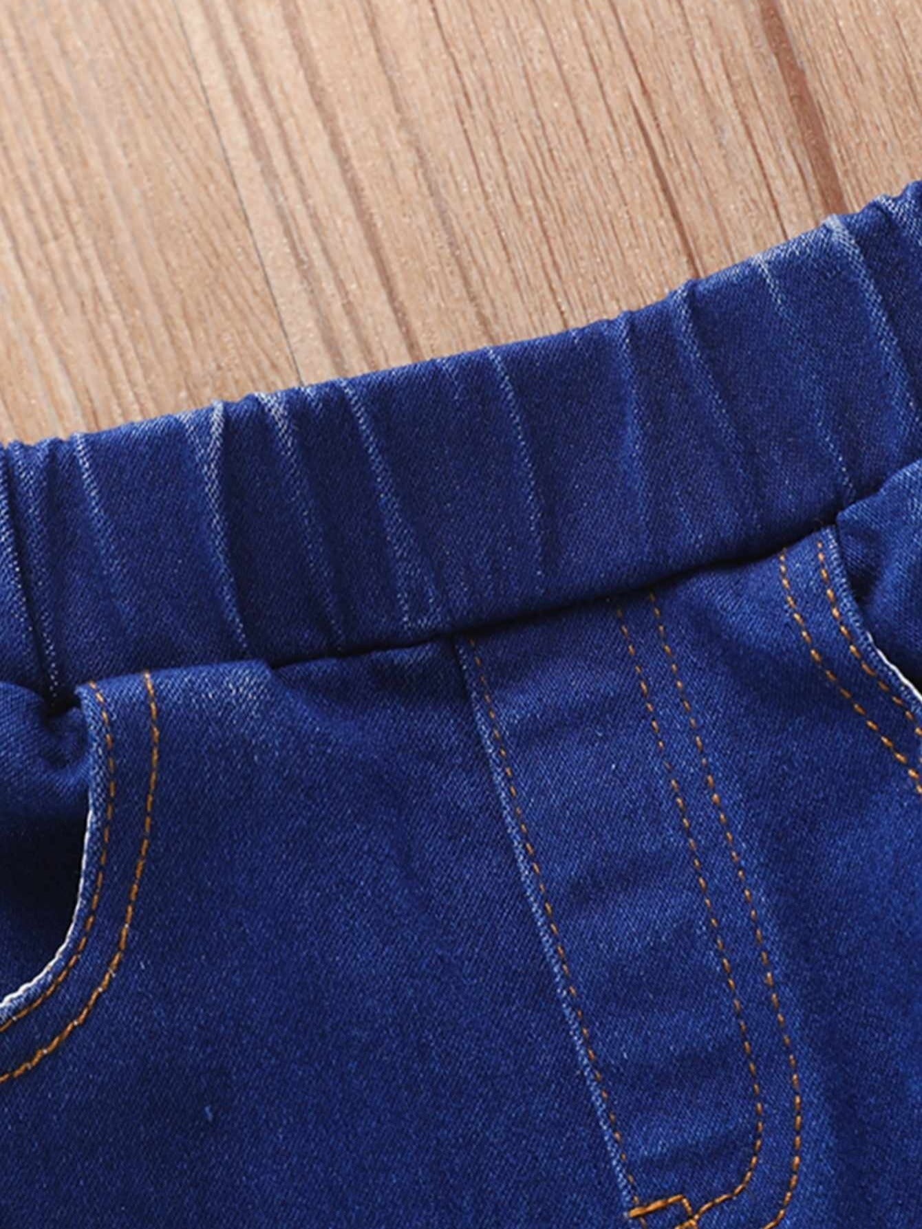 Toddler Girls Flare Leg Ripped Jeans