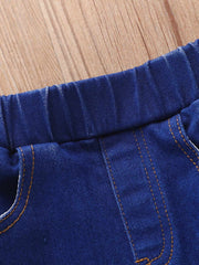 Toddler Girls Flare Leg Ripped Jeans