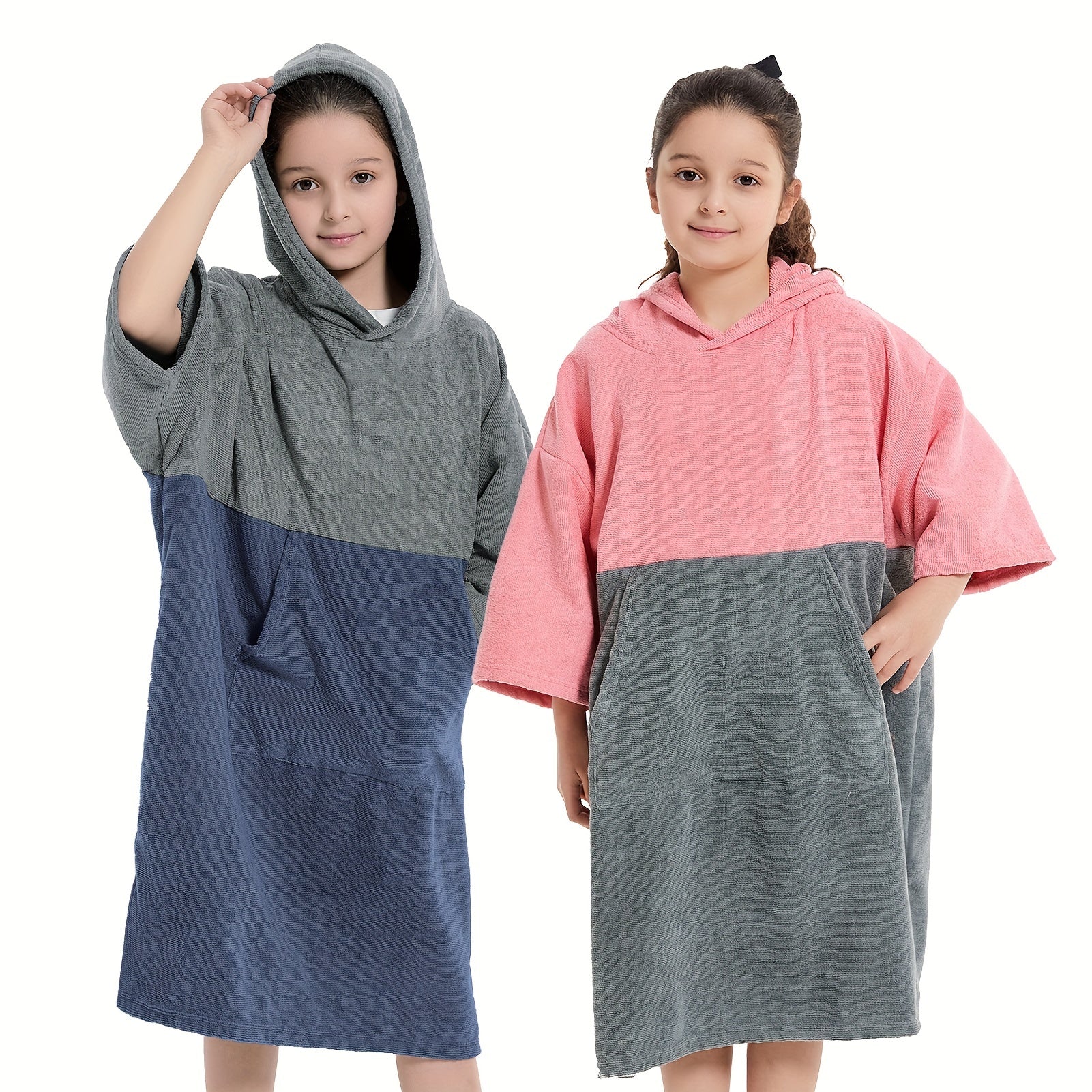 Kids Changing Towel Robe Quick Dry Surf Poncho Microfiber Bath Towels