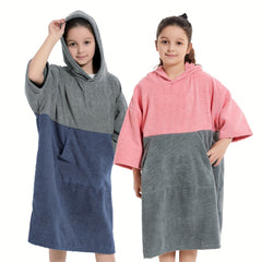 Kids Changing Towel Robe Quick Dry Surf Poncho Microfiber Bath Towels