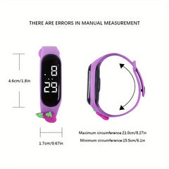 5pcs Cartoon Fruit Kids' Watch Set Colorful Wristwatches for Girls