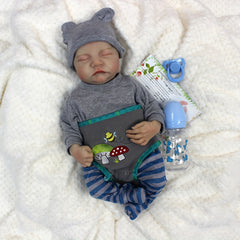 Handsome Reborn Doll Full Body Vinyl Washable & Painted with Painted Hair
