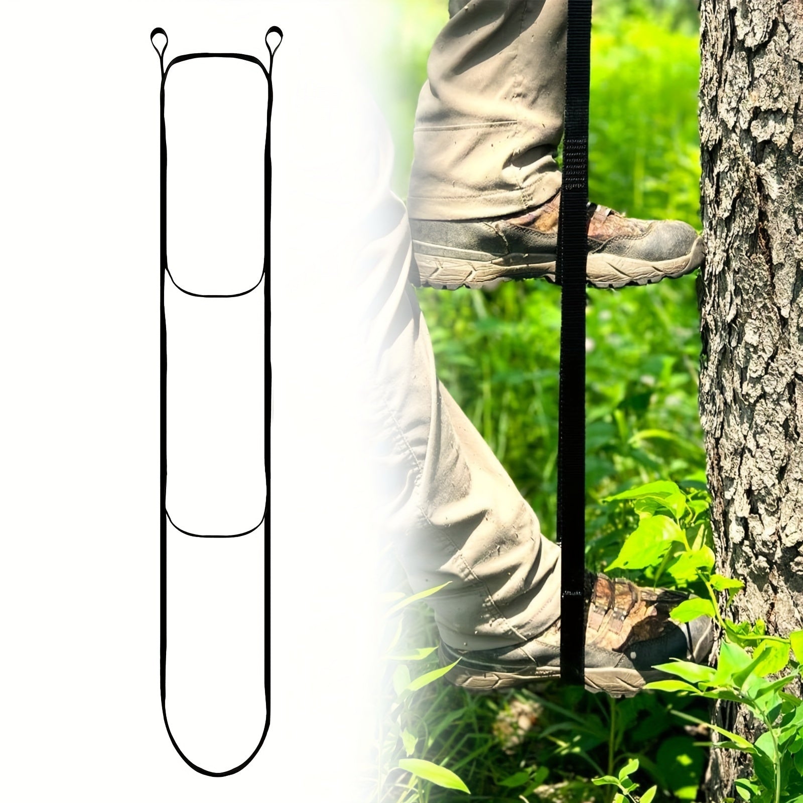 3 Step Climbing Aider Stick Rope Ladder Webbing