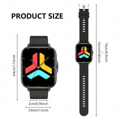 Full Touch Smartwatch: Wireless Calling, Notifications, USB Charging