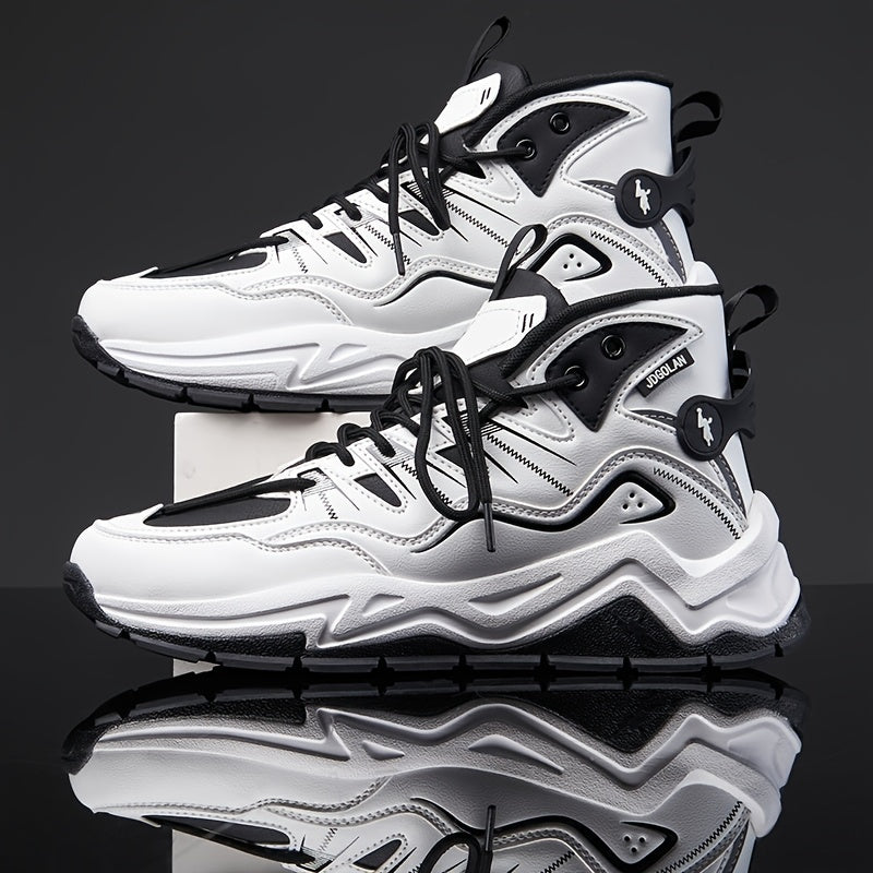 Men's Vintage Basketball Shoes Non Slip Lace Up Sneakers