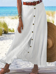 Women's Button Up Ruched Skirt