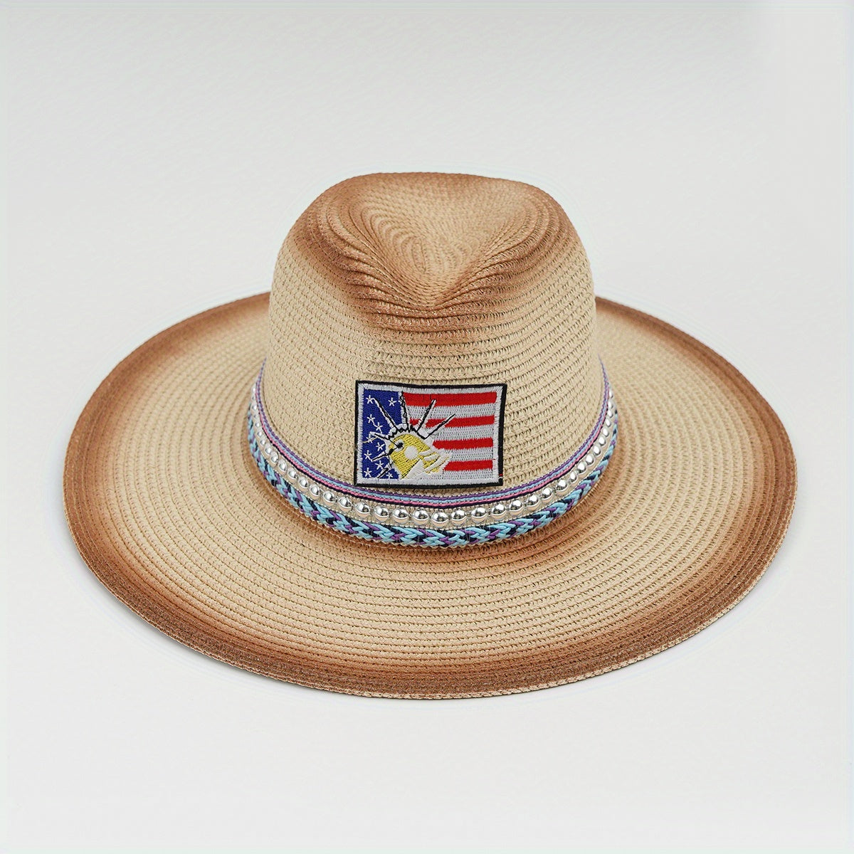 Western Cowboy Straw Hat Spring Summer Top Hat Mens Straw Hat
