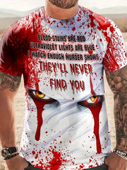 Men's Letter Print T Shirt 3D Digital Print Active Tee for Summer