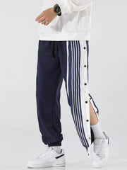 Striped Men's Casual Trousers for Autumn/Winter