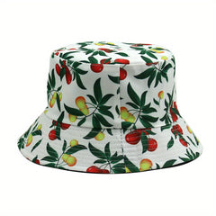 Fruit Pattern Print Bucket Hat Outdoor Sun Hat For Men And Women