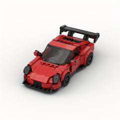 370pcs Red Sports Car Building Blocks Set ABS Plastic Car Model Kit