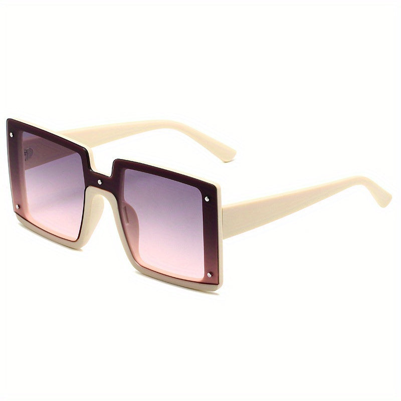 Ombre Square Sunglasses Thick Frame Glasses