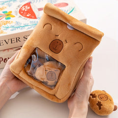 Mini Capybara Plush Toys Bag - Zipper Filled Simulation Capybara Toys