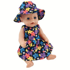 Flower Dress With Hats Doll Clothes Accessories