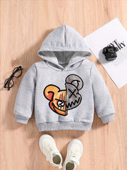 Bear Pattern Baby Boys Hoodie For Spring Fall Winter