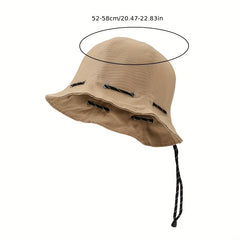 Short Brim Bucket Hat Thin Breathable Solid Sunscreen Travel