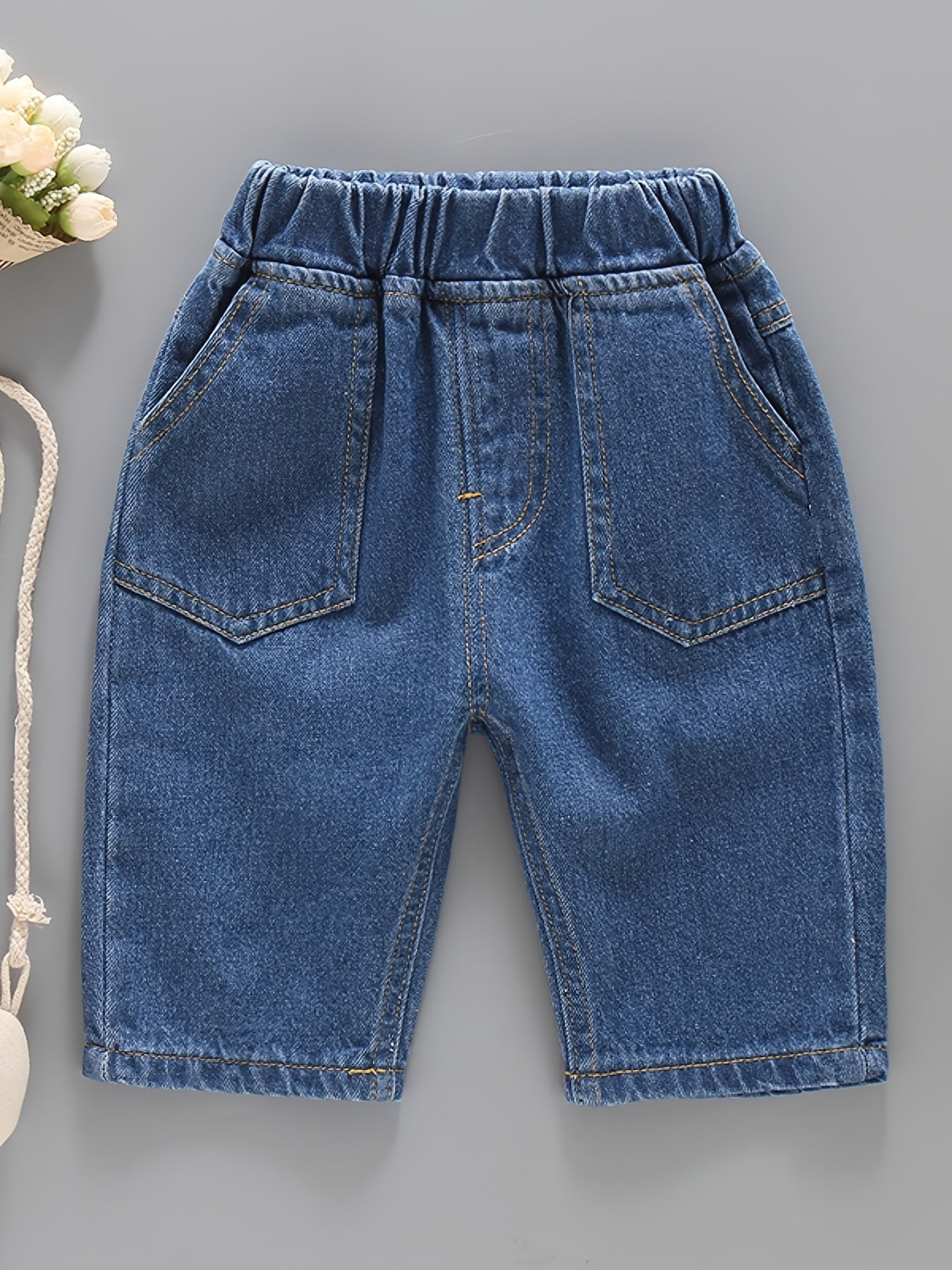 Boys Denim Jeans Cropped Pants Casual Spring Autumn Winter Kids Clothes