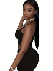 Hourglass Two piece Cami Top Set Sexy Crop Cami Top & Casual Pants 2pcs