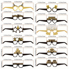 6pcs Funny Photo Glasses Paper Glasses Year Party Decoration