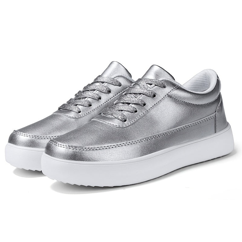 Women's Low Top Platform Sneakers Lace Up Non Slip Shoes