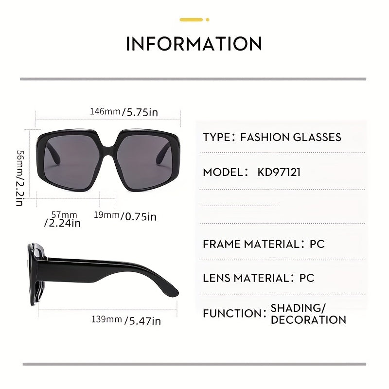 Oversized Cat Eye Sunglasses UV400 Anti Glare Mod Glasses