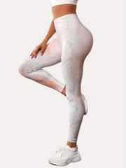 Tie Dye Seamless Yoga Pants Slim Fit High Waist Quick Drying High Stretch