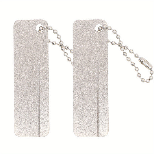 2pcs Portable Fishing Hook File Keychain Hook File Grinding Tool