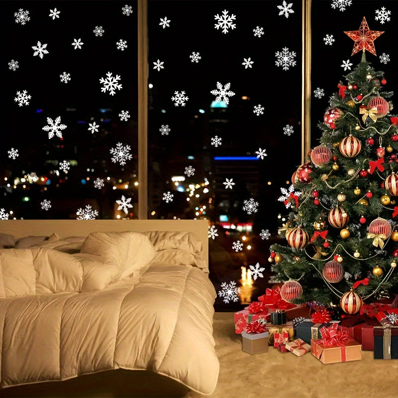 Snowflake Christmas Stickers Window Decoration Holiday Party Supplies