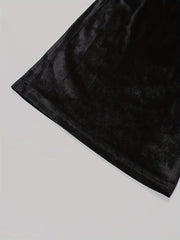 Velvet High Rise Wide Leg Trousers