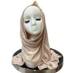 Solid Scarf Hijab Cotton And Linen Shawl Casual Windproof Head Wrap Turban