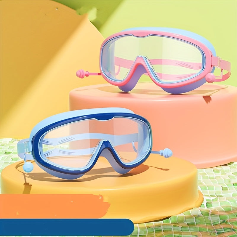 Outdoor Swim Goggles Large Frame Waterproof Anti Fog UV Protection