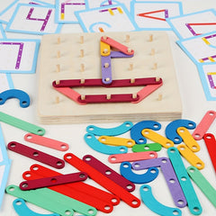 Montessori Pegboard Puzzle Set for Early Education