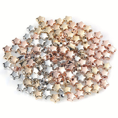 100pcs Multicolor Acrylic Star & Heart Spacer Beads DIY Jewelry Making