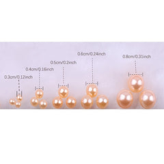 150Pcs Mix Size 3 8mm Colorful Plastic Pearls Round Acrylic Pearl DIY