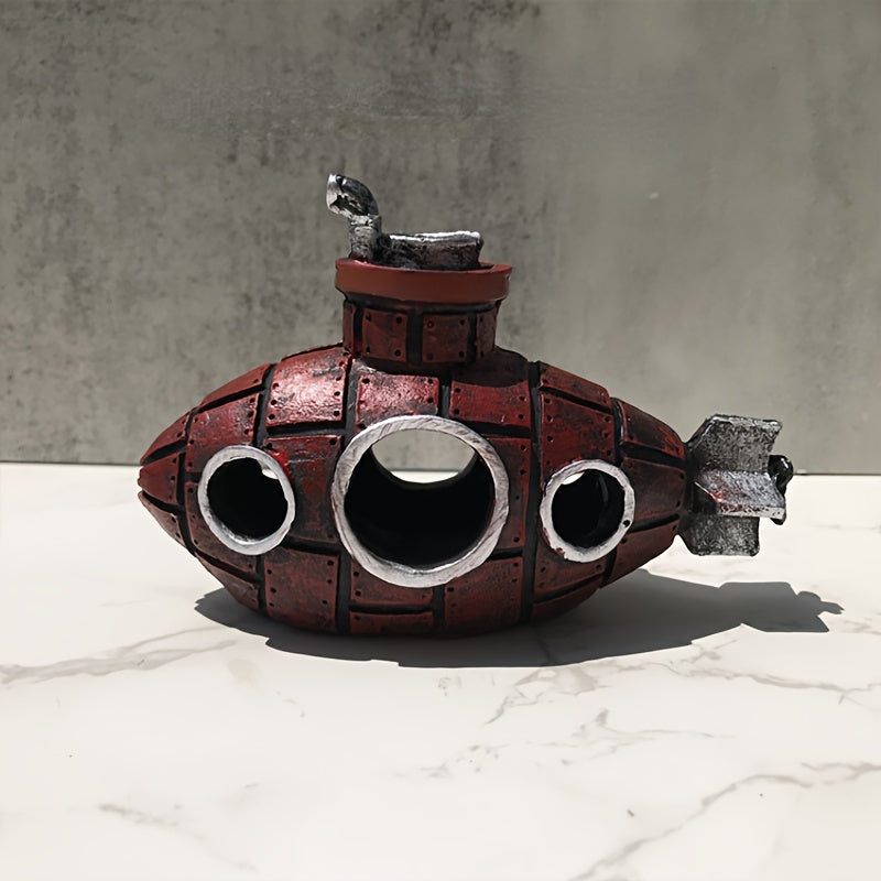 Resin Submarine Ornament Aquarium Decoration Fish Tank Breeding Pot