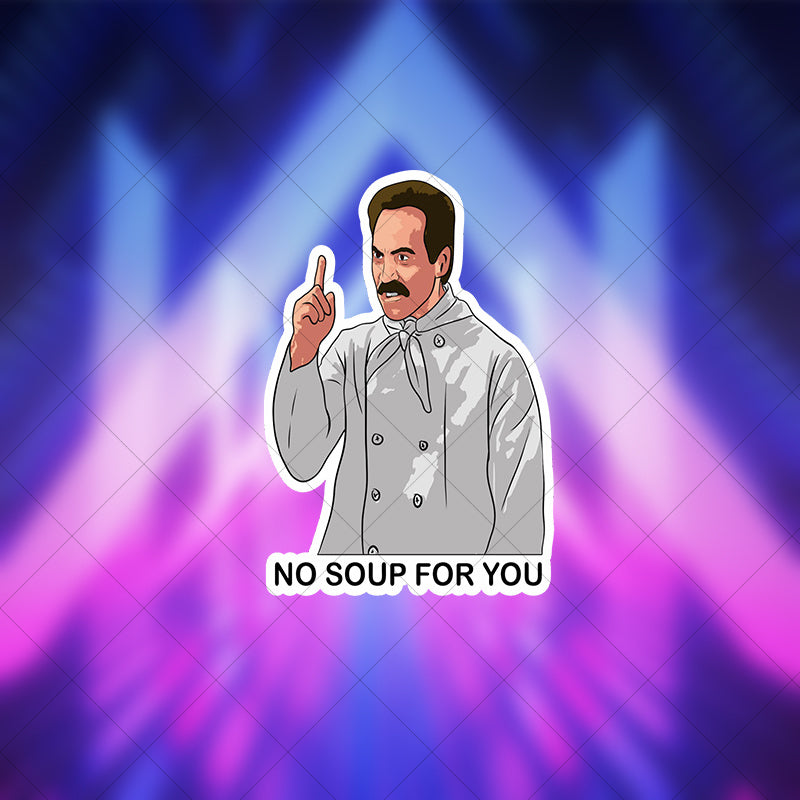 Joe Davola Seinfeld No Soup Vinyl Stickers